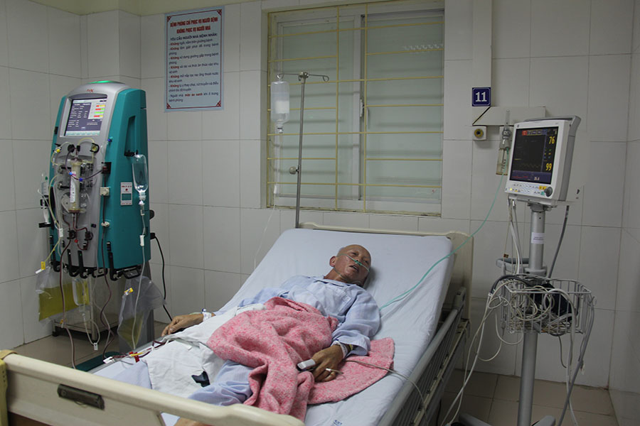 Tình trạng bệnh nhân sau 2 lần thay huyết tương